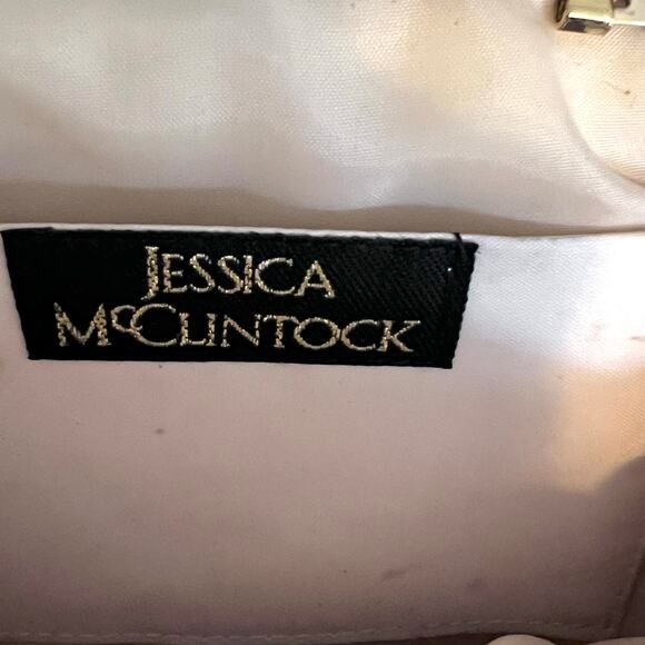 Jessica McClintock Vintage Satin Evening Bag Rhinestone Kiss Lock Purse NWT - Picture 8 of 8